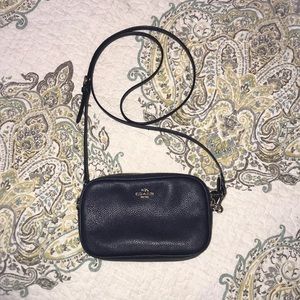 Coach navy cross-body purse